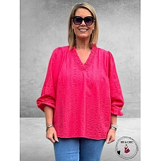 KAFFE Curve Blouse Anni Raspberry
